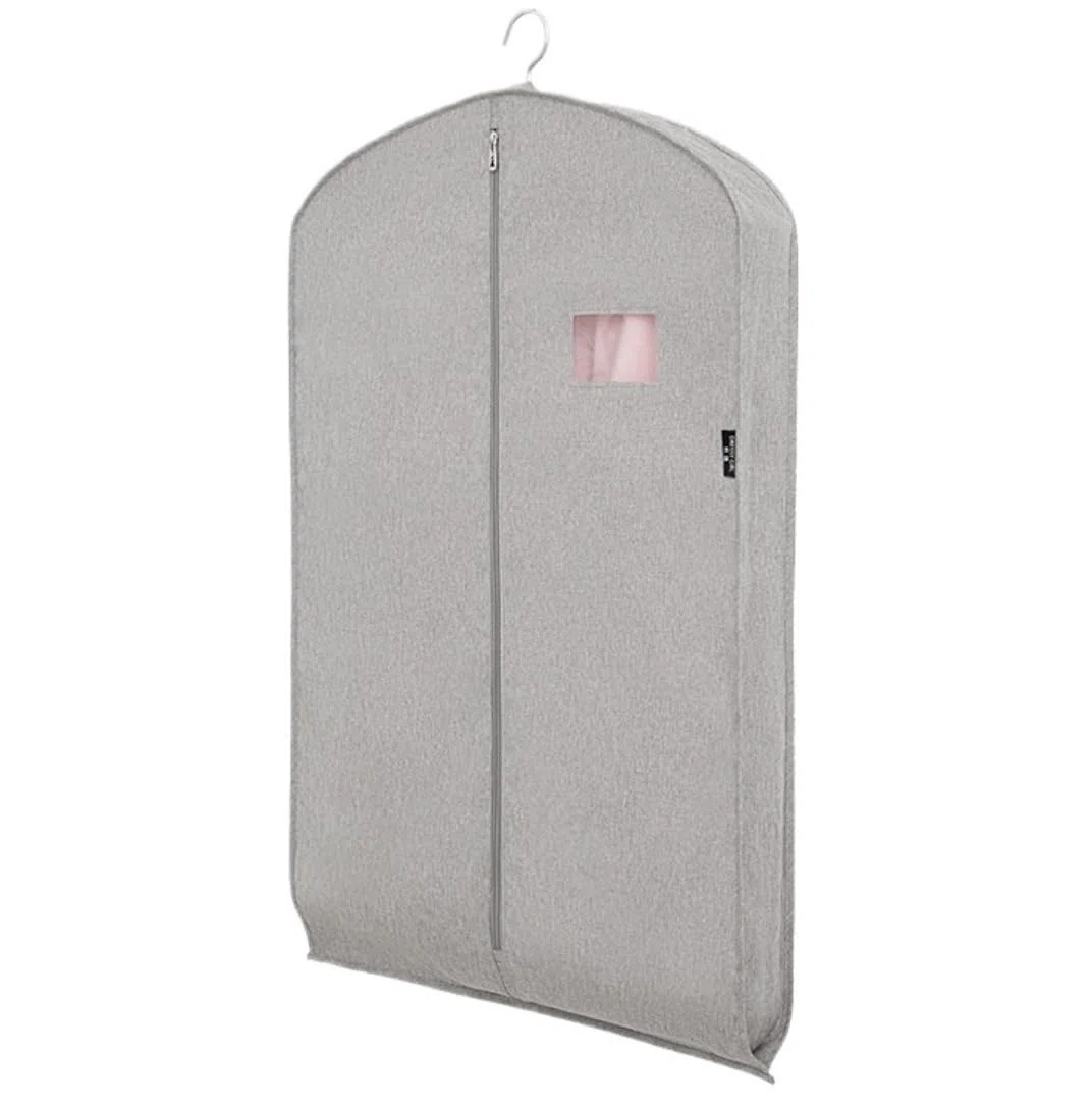 Portatrajes Funda Traje Paquete De 2 Bolsas De Ropa con Fuelle De 3,5" para Viaje, Bolsa De Traje Resistente con Ventana Transparente Plegable Funda Ropa Portatrajes Viaje(B,100 * 58cm)