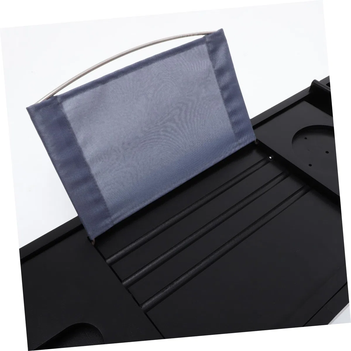 Bandeja De Bañera De Bambú y Expandible para Relajación SPA Soporte para Móvil y Accesorios Color Negro