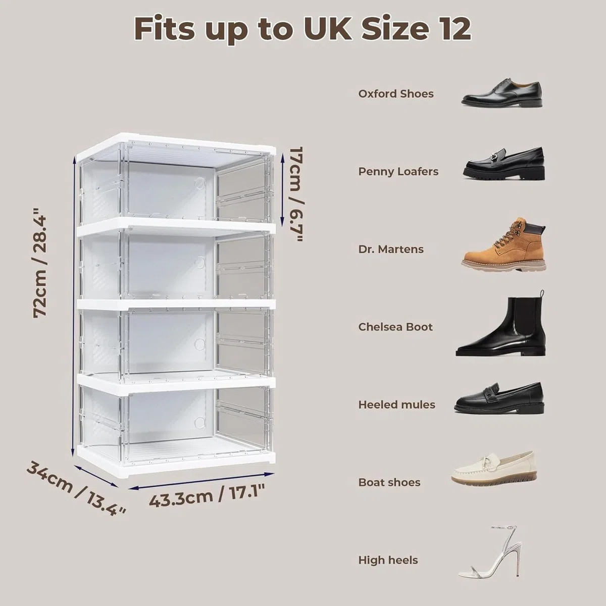 De Almacenamiento De Zapatillas Apilable Plegable Ahorrador De Espacio