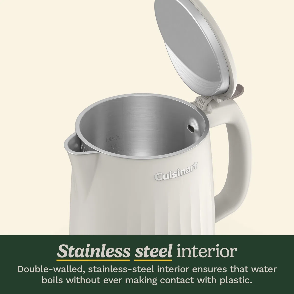 Cuisinart Soho - Hervidor eléctrico de doble pared de 1 litro, trufa