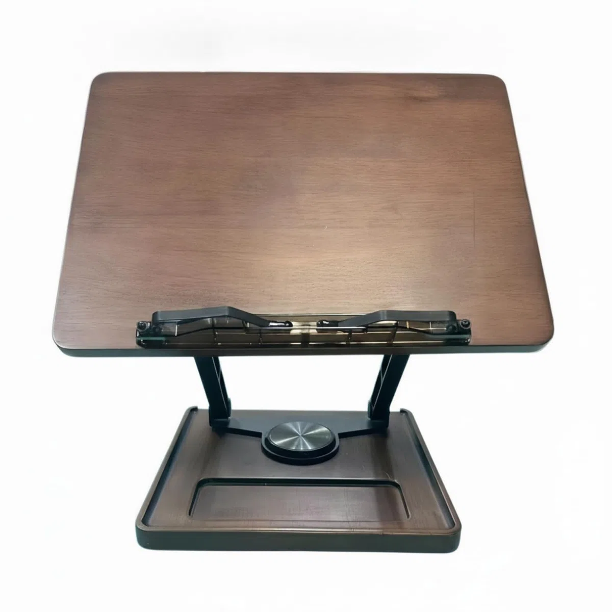 Atril para libros con base giratoria, ajustable, plato giratorio inclinable