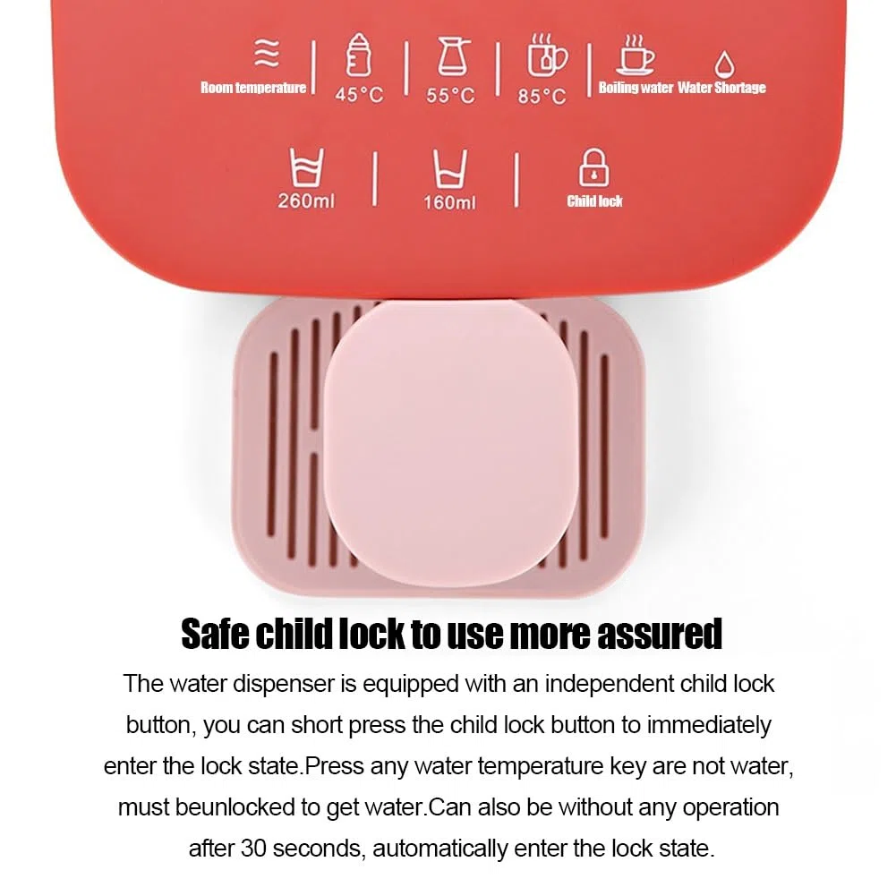 Dispensador de agua caliente instantáneo, mini máquina de agua caliente portátil para oficina y hogar, calentamiento rápido, diseño compacto