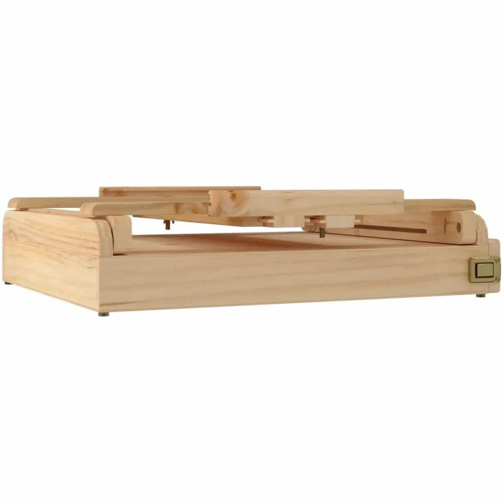 Caballete de mesa de pino macizo 41,5 x 37 x 12 cm con cajón, altura regulable para lienzos de hasta 87,5 cm, ideal para oficina, seminario, reunión y presentación