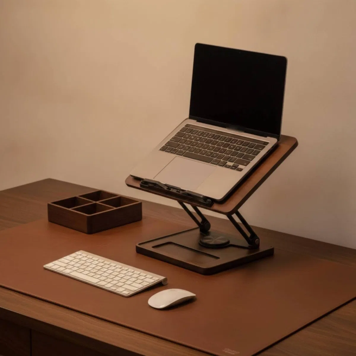 Atril para libros con base giratoria, ajustable, plato giratorio inclinable