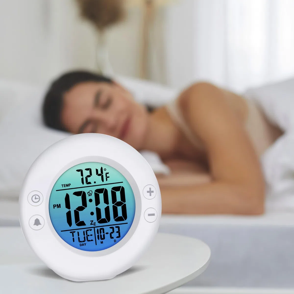 Westclox Reloj despertador blanco